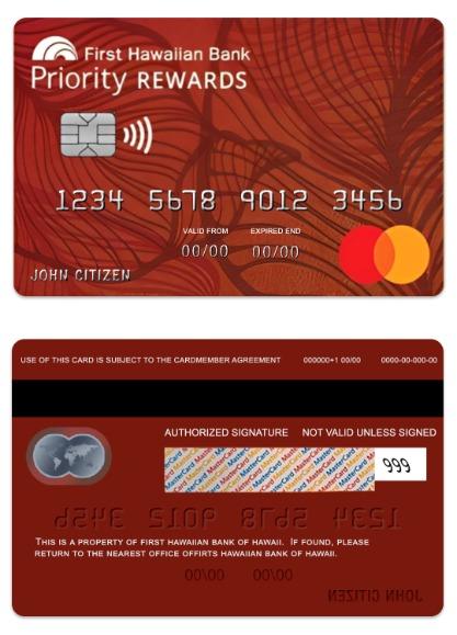 Hawaii Priority RewardsSM Credit mastercard